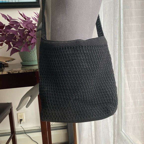 Vintage Liz Claiborne Macrame Shoulder Bag - Picture 3 of 4